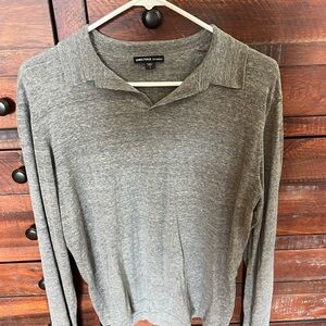 James Perse Men's V-Neck Gray Sweater